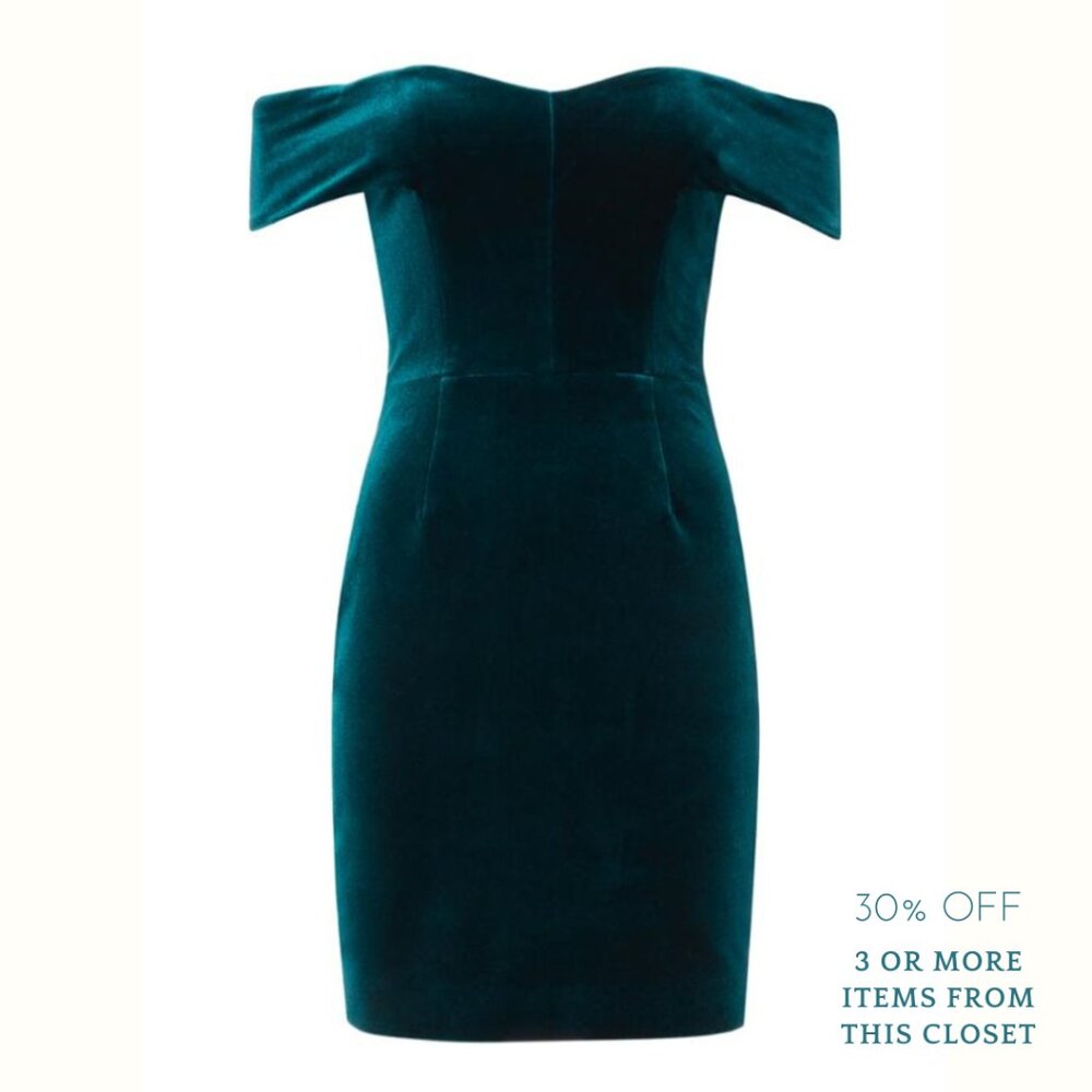 NWT Nicholas Off Shoulder Velvet Mini Dress